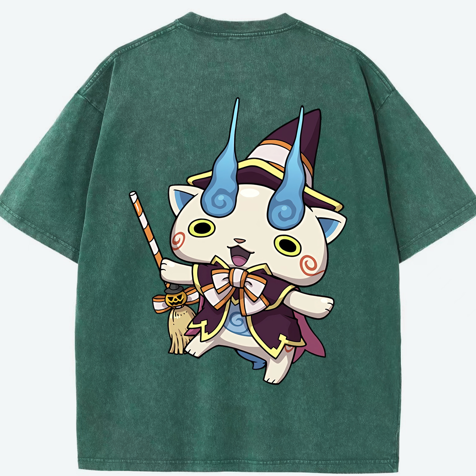 （画像用） 妖怪ウォッチ Yo-kai Watch 綿100% ヴィンテージ風 半袖Tシャツ（背面プリント）